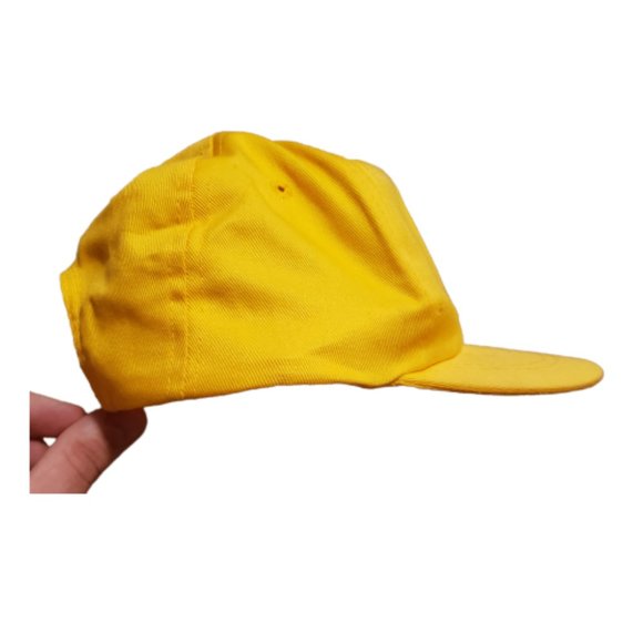 Vintage Toppers I Love Cat Machines Baseball Cap Hat Yellow Youth OS 1995 Retro - Picture 3 of 10